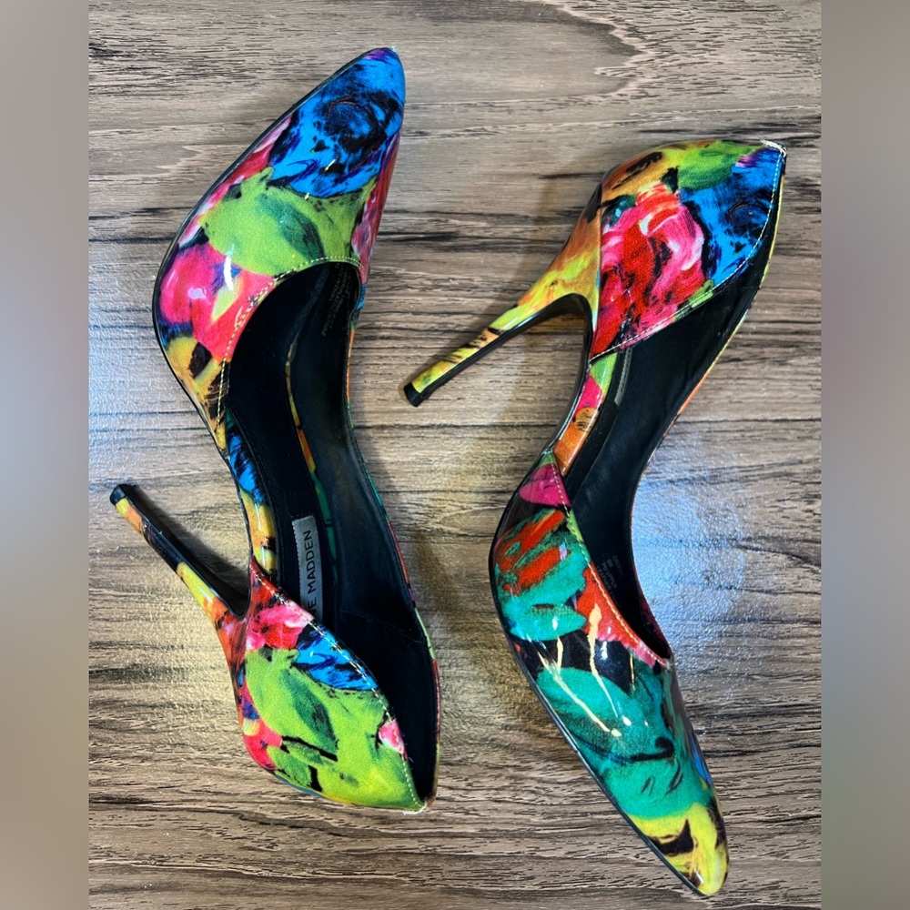 Steve‎ Madden Women's Groovi, Floral Multi Size 8 - Picture 12 of 15